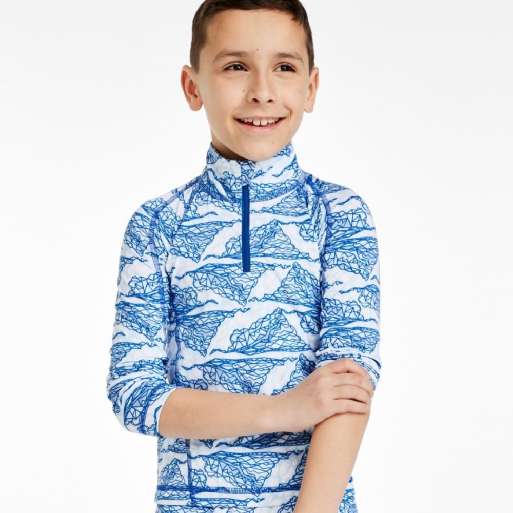 COPY - LL Bean Wicked Warm Long Underwear, Expedition-Weight Print Top 1/4 zip